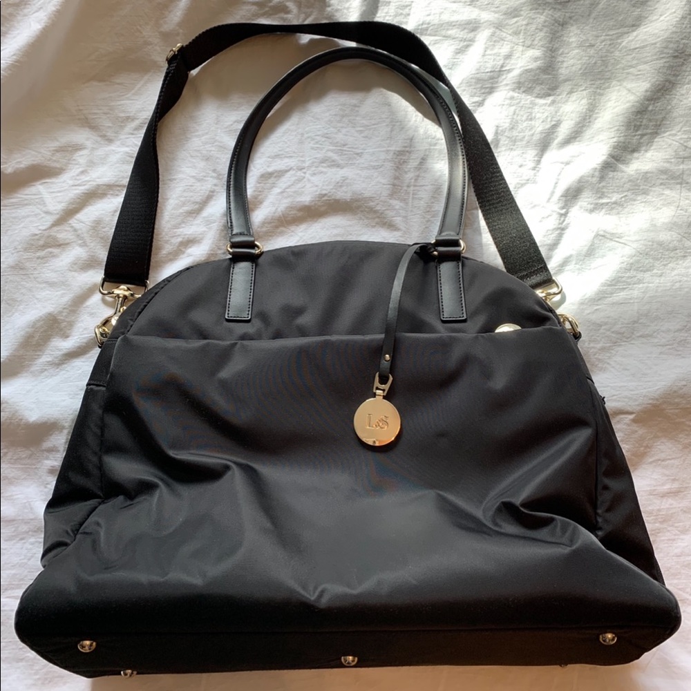 Lo & Sons OG Bag Black with Lavender, gold accents
